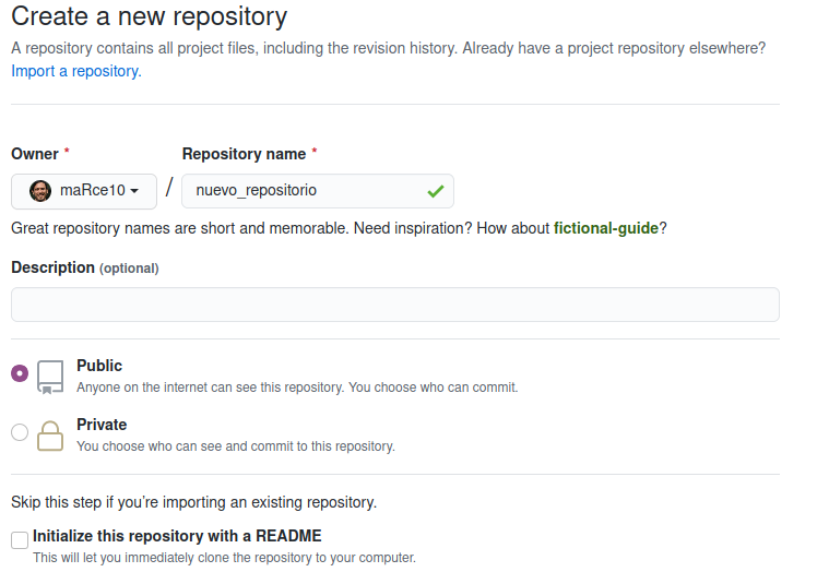 new github repository